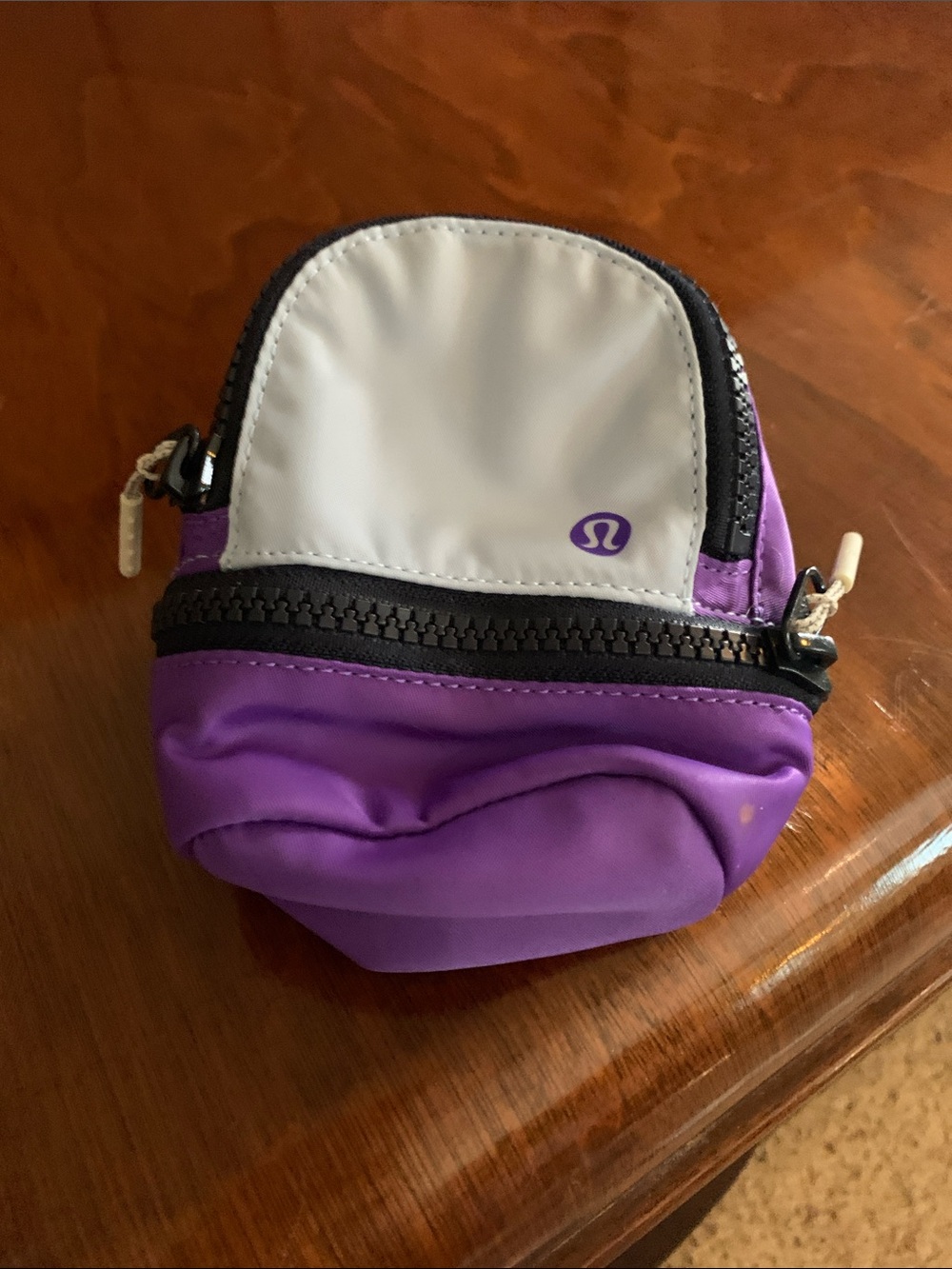 lululemon athletica Purple, White and Black Mini Pouch